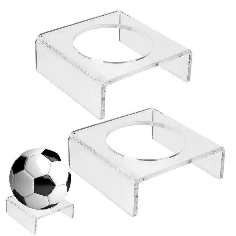 Акрилни футболни държачи Акрилни държачи за футболни щандове 2бр Баскетбол ръгби футболен калъф Rack Clear Display Stand For Football . ' - ' . 0