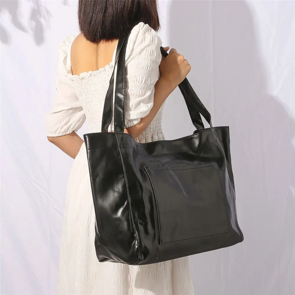 Жените реколта Weekender мека кожа извънгабаритни рамо чанта големи голяма голяма пазарска чанти мода преносими открит пътни чанти . ' - ' . 1