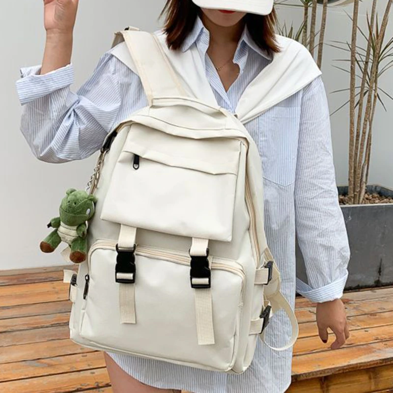 водоустойчив найлон жени раница голям корейски японски обратно пакет мода чанта жени студенти училище чанта многослойни пътуване чанта . ' - ' . 2