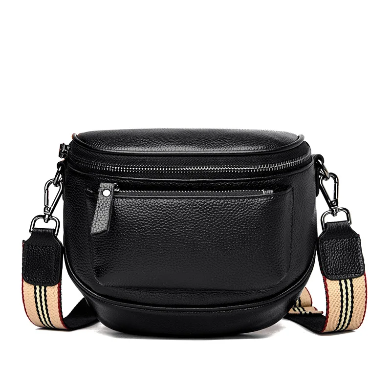 Нова чанта за рамо с марка естествена кожа за 2023 г. луксозна дизайнерска чанта Голям капацитет мека кожа дамска седлова чанта . ' - ' . 5