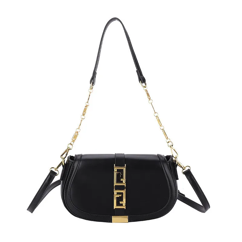 Модни прости дизайнерски чанти за жени Нов висок клас елегантни модни вериги Messenger чанта метална кожа шик изящна чанта за рамо . ' - ' . 2