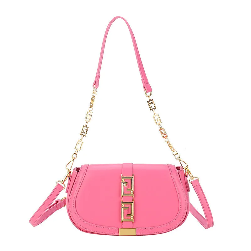 Модни прости дизайнерски чанти за жени Нов висок клас елегантни модни вериги Messenger чанта метална кожа шик изящна чанта за рамо . ' - ' . 4