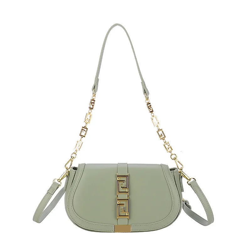 Модни прости дизайнерски чанти за жени Нов висок клас елегантни модни вериги Messenger чанта метална кожа шик изящна чанта за рамо . ' - ' . 5