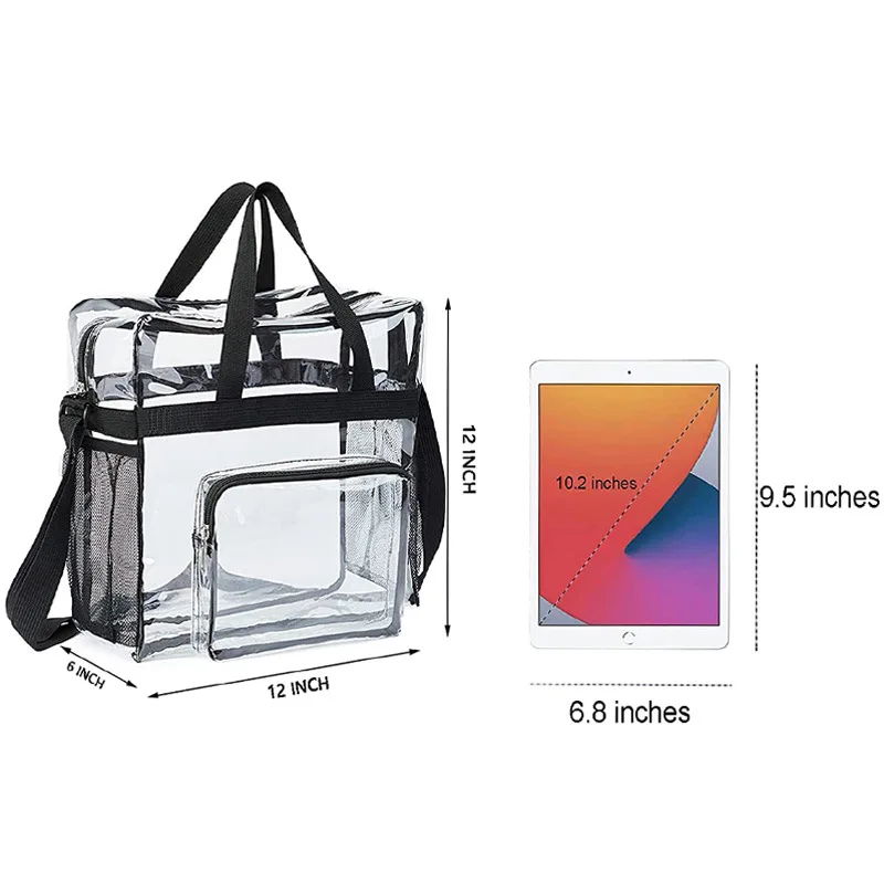 Прозрачен PVC дамски чанти за рамо Багаж с голям капацитет Преносима прозрачна чанта за съхранение за жени Чанти Дамска чанта Козметична . ' - ' . 1