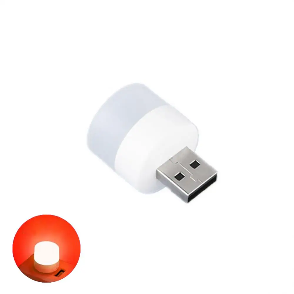 1PCS 5v 1w супер ярка преносима нощна светлина за зареждане Usb мини малка кръгла лампа за четене Мини USB лампа . ' - ' . 5