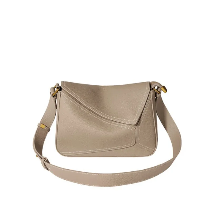Дамска чанта Геометрична чанта от естествена кожа 2023 Есенна дамска чанта за рамо под мишниците Женска популярна чанта за пътуване . ' - ' . 5