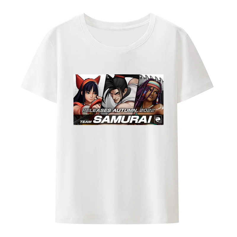 Game Samurai Shodown Characters Team Cotton T-shirts Anime Game Style Casual Men Clothing Humor Men's T-shirt Leisure Camisa . ' - ' . 0