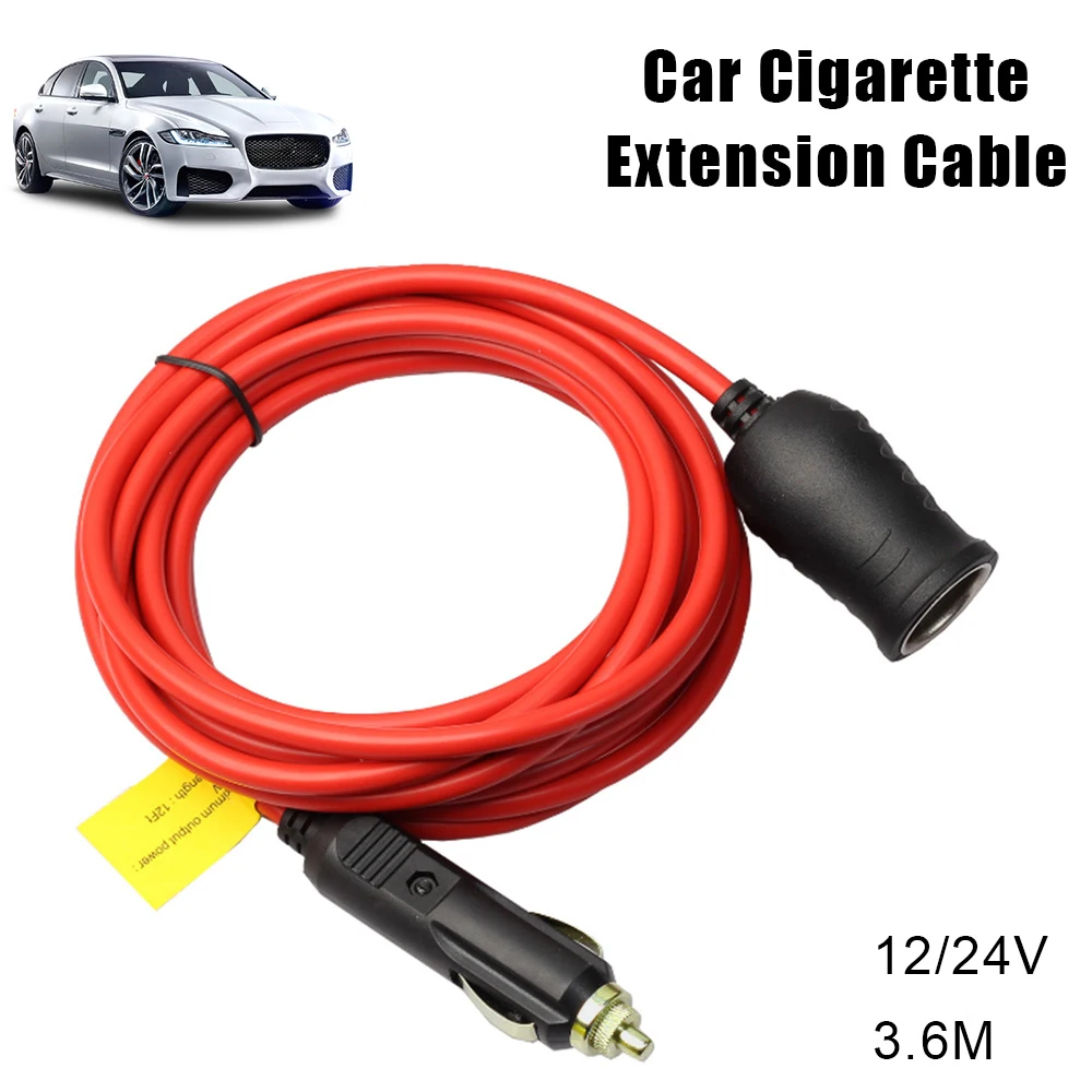 С 15A предпазител 3.6 M Socket Auto зарядно кабел женски гнездо Plug Car C-igarette запалка удължителен кабел 12V 24V . ' - ' . 0
