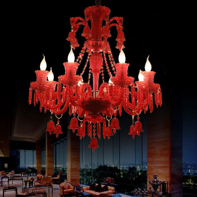 SOFITY луксозен стил кристал висулка лампа европейски свещ лампа изкуство хол ресторант спалня вила полилей . ' - ' . 4