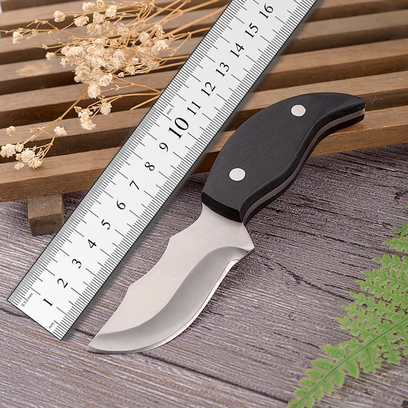 висока твърдост 3cr13 прав нож с фиксирано острие самозащита оцеляване на открито лов къмпинг нож дървена кил . ' - ' . 0
