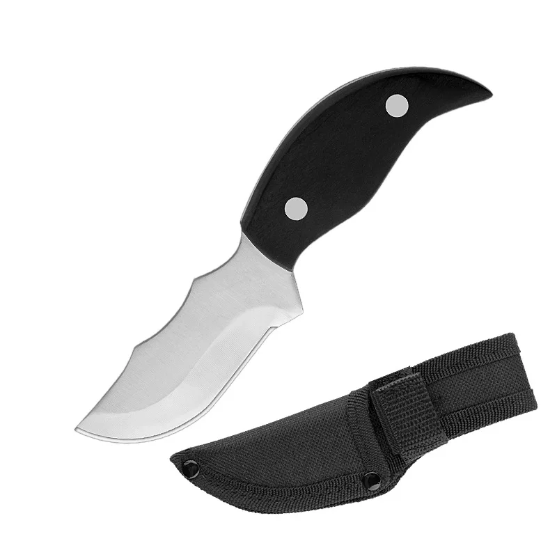 висока твърдост 3cr13 прав нож с фиксирано острие самозащита оцеляване на открито лов къмпинг нож дървена кил . ' - ' . 1