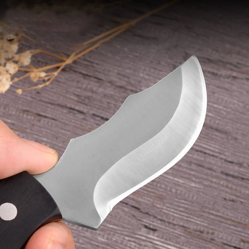 висока твърдост 3cr13 прав нож с фиксирано острие самозащита оцеляване на открито лов къмпинг нож дървена кил . ' - ' . 2