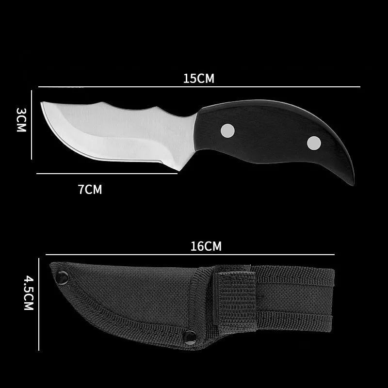 висока твърдост 3cr13 прав нож с фиксирано острие самозащита оцеляване на открито лов къмпинг нож дървена кил . ' - ' . 3