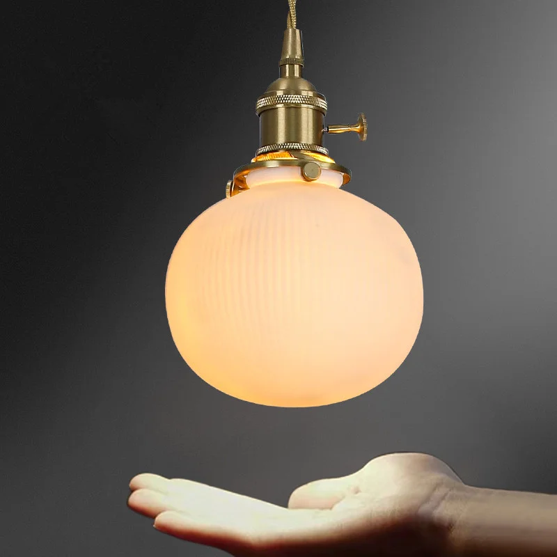 AFRA Модерна месингова висулка LED Nordic Creative Simply Ceramics Висяща лампа за домашна трапезария Спалня Нощно шкафче . ' - ' . 1
