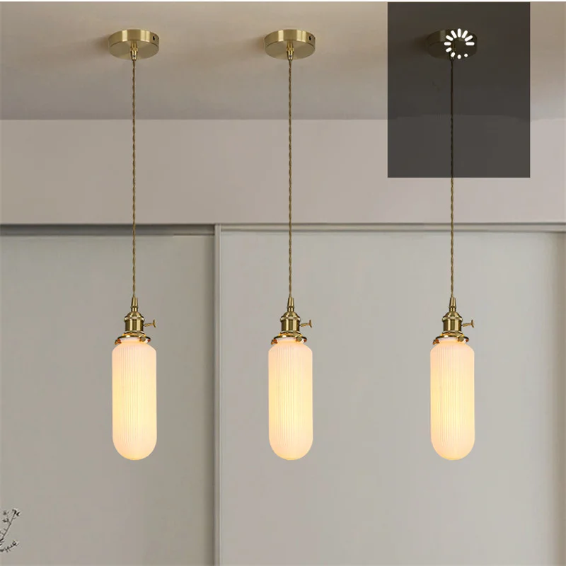 AFRA Модерна месингова висулка LED Nordic Creative Simply Ceramics Висяща лампа за домашна трапезария Спалня Нощно шкафче . ' - ' . 3