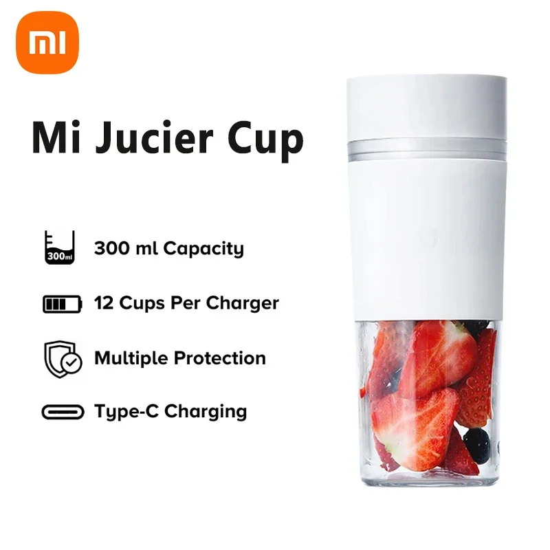 Xiaomi Mijia Преносима чаша за сокоизстисквачка Акумулаторна плодова блендер Мини чаша за изцеждане на сок Кухненски кухненски робот Производител на сок Почетна . ' - ' . 0