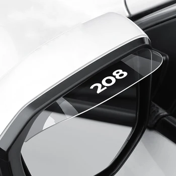 Автоматично огледало за обратно виждане Дъждобран Вежди Прозрачен автомобил огледало за обратно виждане Дъждовна вежда за Peugeot 208 GT Line gti MK2 wrx