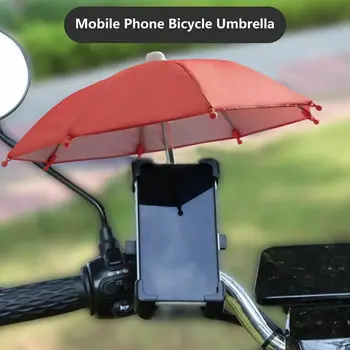 Анти-UV дъждоустойчив полиестер мобилен телефон чадър сладък занаят полиестер мотоциклет телефон притежателя кола декорация антипропускливост