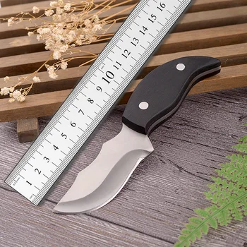висока твърдост 3cr13 прав нож с фиксирано острие самозащита оцеляване на открито лов къмпинг нож дървена кил