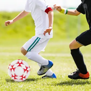 Висококачествена гумена облицовка футболен размер 5 Официален футбол за възрастни тийнейджъри водоустойчива Pvc футболна топка за спортове на открито