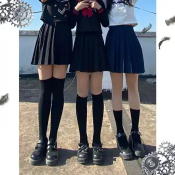 дамски чорапи Чорапи за прасеца корейски стил японски стил Кадифе черно бяло Удобно сладко момиче щастливи смешни чорапи