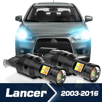 Двоен режим мигач + дневна светлина 2бр LED аксесоари за канбус DRL за Mitsubishi Lancer 7 8 2003-2016 2013 2014