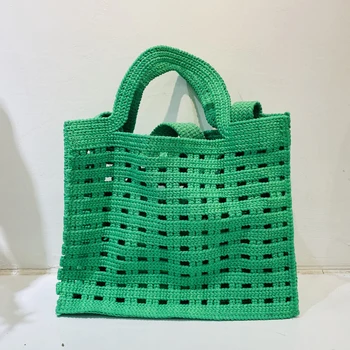 Ежедневни кухи чанти за прашки за жени Луксозна дизайнерска чанта и портмонета 2023 Ново в найлонова плетена вътрешна джобна малка чанта за рамо