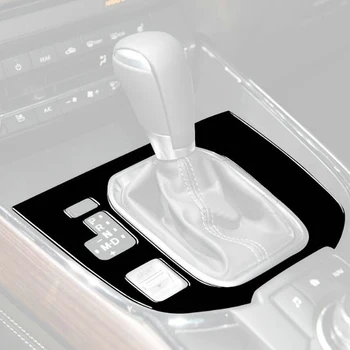 За Mazda CX-9 2016-2021 Конзола Gear Shift Panel Cover Trim Glossy Piano Black Car Interior Accessories