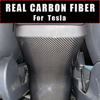 За Tesla Модел 3 Y Въглеродни влакна ABS Модел три 2020 Бели червени аксесоари за кола Модел3 Изход за въздух Долен декоративен капак