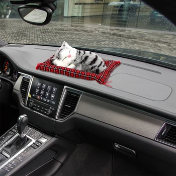  Интериор на автомобил Сладък спящ котка коте играчка табло орнаменти плюш за лодка камион офроуд 4x4 каравана аксесоари