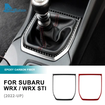 Истински меки въглеродни влакна за Subaru WRX / WRX STI 2022 2023 Централен контролен предавка Shift панел стикер интериор LHD RHD аксесоари