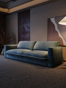 италианска луксозна технология плат диван прост модерен малък апартамент хол онлайн знаменитост прав ред диван висок клас furn