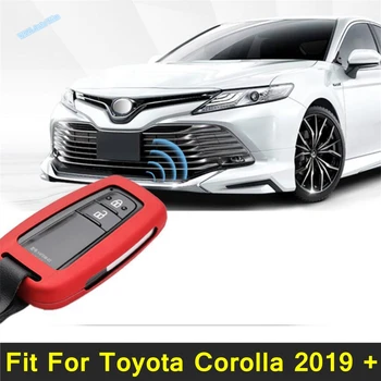 Калъф за ключ за кола Калъф за дистанционно управление Ключодържател Подходящ за Toyota Corolla 2019 - 2023 Интериорни аксесоари от цинкова сплав