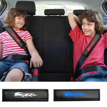  Капак на мекия предпазен колан за кола Универсална текстура от въглеродни влакна Предпазни колани Защита на рамото Интериорни аксесоари за автомобили