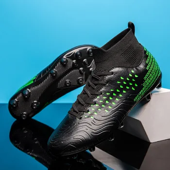 Качествени футболни обувки Cleats Messi трайни леки удобни футболни обувки на открито истински футзал шипове маратонки на едро