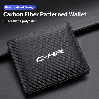  Кожа от въглеродни влакна Rfid държач за карти Джоб Мъжки портфейли Чанта за пари за Toyota CHR Corolla Yaris Aygo GT86 Prius RAV Camry Auris