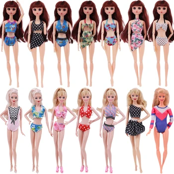 Кукла дрехи годни Барби &BJD кукла бикини бански потник & гащи едно парче стил плаж слънчеви бани парти кукла аксесоари играчки