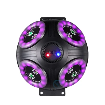 Мини DJ диско лампа RGB 3IN1 LED лазерен лъч строб проектор гъби движеща се глава ефект светлина DMX512 за бар KTV