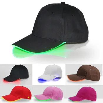 Мода мигаща бейзболна шапка Регулируема LED светлина Хип-хоп светеща шапка KTY бар парти спортно забавно събитие нощ осветление капачка