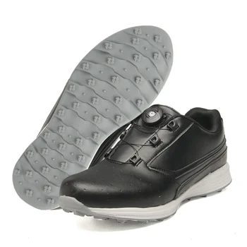Мъжки бързи дантелени обувки за голф Мъжки водоустойчиви тренировъчни кожени обувки за голф Луксозни маратонки за голф Външни обувки против хлъзгане