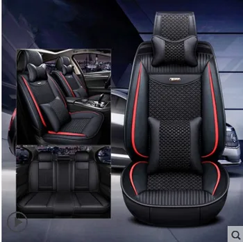 Най-добро качество! Пълен комплект калъфи за столчета за кола за Hyundai Santa fe 5 места 2019 дишащи калъфи за седалки за Santafe 2019, Безплатна доставка