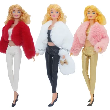 Ново пристигна 30 см кукла дрехи 1/6 зимни къси пуловери дами стил направи си сам момиче играчки обличане подарък (не кукла)