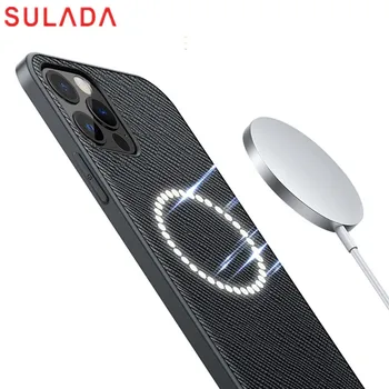 Оригинален калъф за магнитно безжично зарядно устройство Sulada Cross за Apple iPhone 13 Pro Max 12 Mini Shockproof Magsaf Back Cover