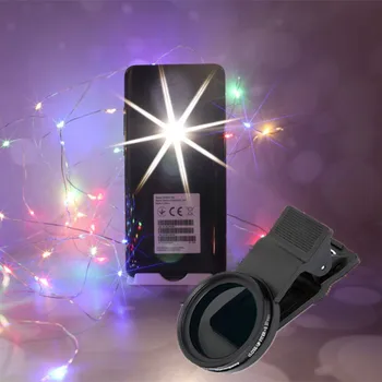 Пешеходен път звезден филтър 4/6/8 линия звезда обектив филтър с 37mm 52mm клип за смартфон камера обектив звезда стъкло филтър Iphone