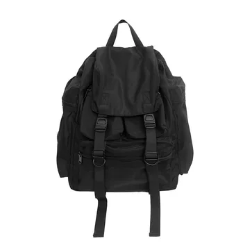 Твърди черни мъжки раници Cool Streetwear стил мъж раница Harajuku голям капацитет училищни чанти водоустойчив найлон чанти за мъже